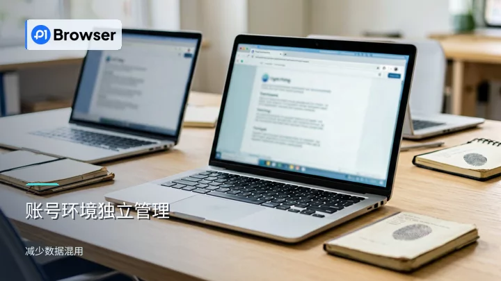 不同账号对应独立浏览器环境的工作场景