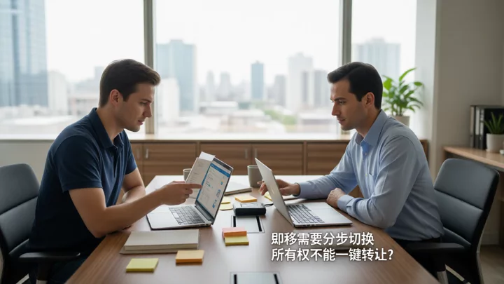 IT 管理员与市场负责人对照旧个人电脑和新公司电脑迁移文件