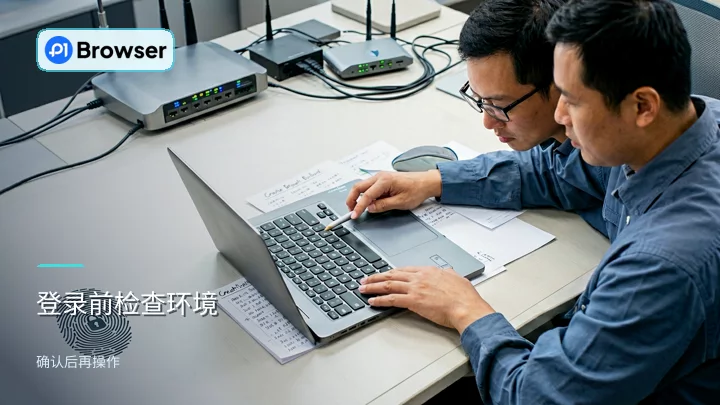 多账号登录前检查代理与浏览器环境
