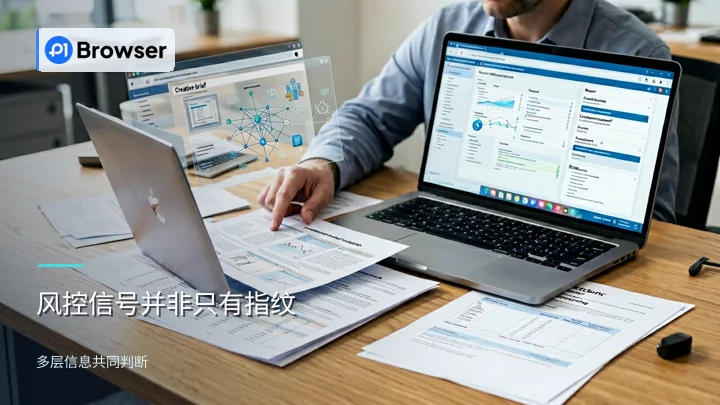分析人员核对网络、浏览器、账号资料和交易记录等风控信号