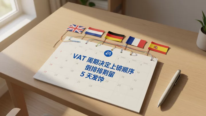 五国 VAT 税号注册周期与多店上线节奏的对应关系