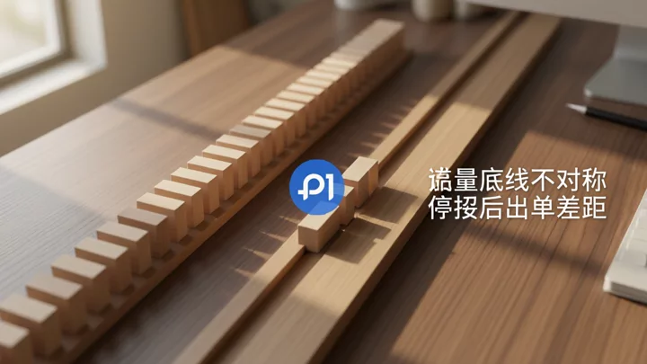 两条平行轨道上的木块:一条完整,一条中间有明显缺口