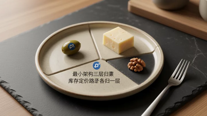 三层操作归属示意图:原生区、统一同步层与冲突裁定层各占一格,互不越界