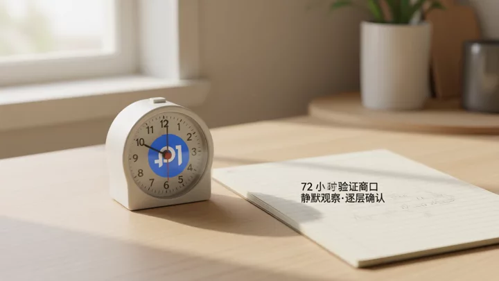 72 小时静默观察期的计时器与检查纸,用于验证隔离配置是否生效