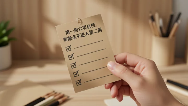 第一周落地检查清单