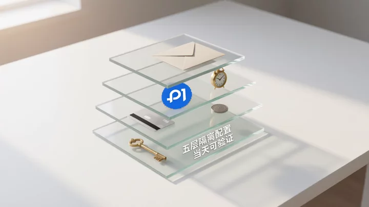五层防关联隔离配置:网络出口、登录凭据、支付主体、操作时序、工具数据聚合的分层结构