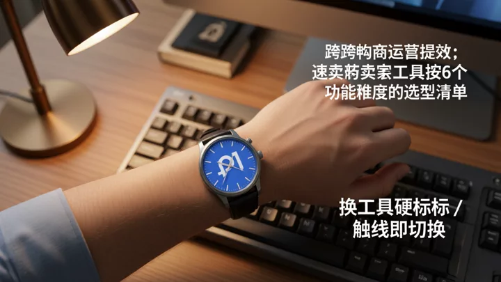 腕表表盘与键盘,暗示同步时延阈值的紧迫性