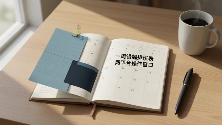 一周操作时序甘特图示例:亚马逊与 TikTok Shop 价格修改、库存同步、客服接单的错峰窗口