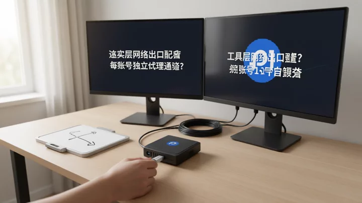 店铺管理工具运行时网络出口与同步队列的物理隔离示意
