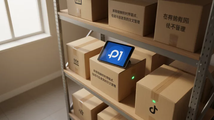 仓库货架上的在途库存与自发货库存交叉等待场景
