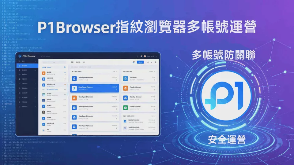 年付省 30%!P1Browser 指紋瀏覽器,多帳號套裝限時優惠