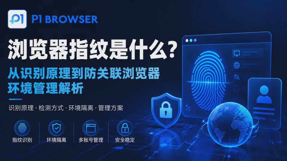 瀏覽器指紋是什麼?從識別原理到防關聯瀏覽器環境管理解析