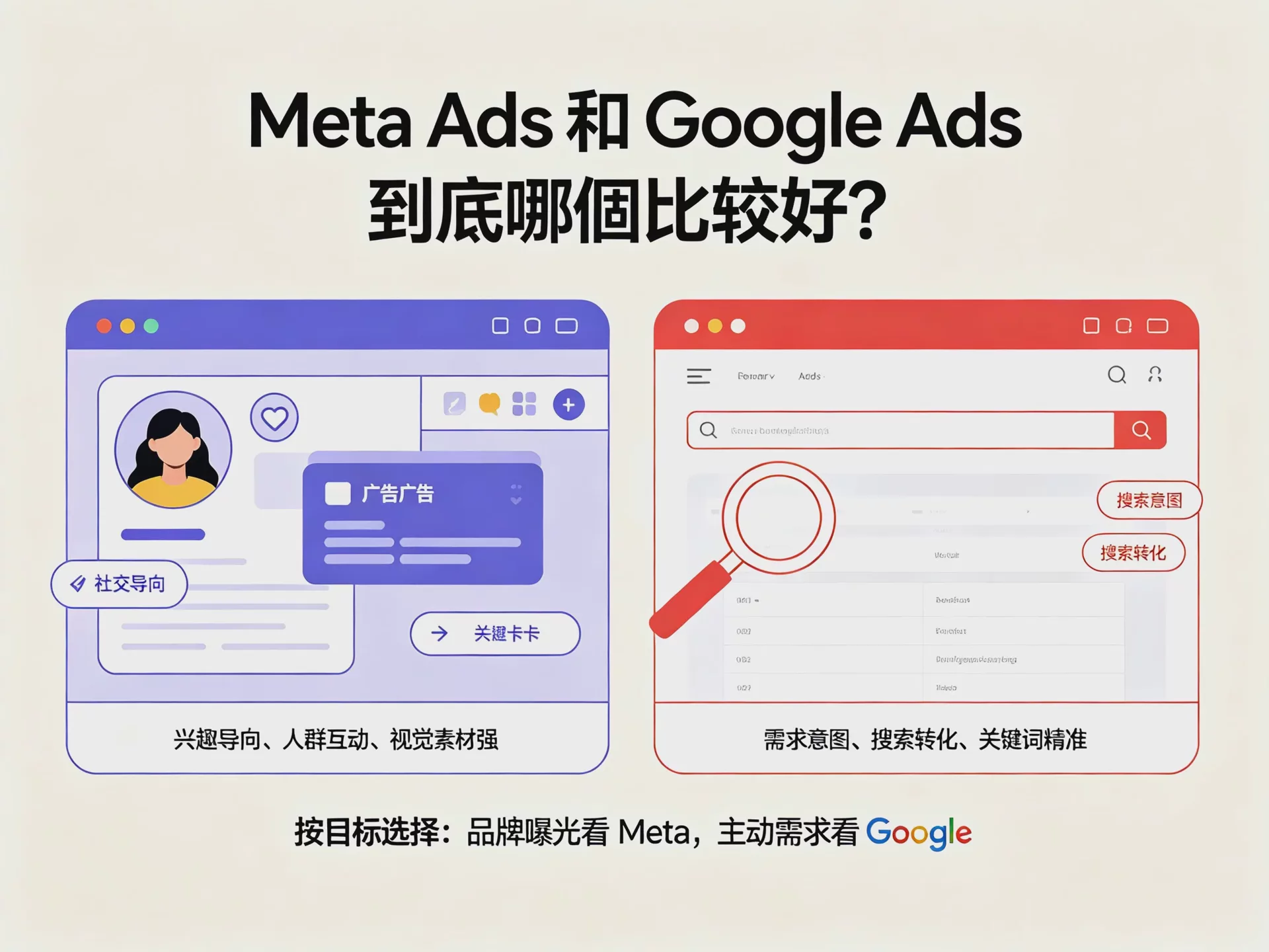 Meta_Ads_vs_Google_Ads:2026_廣告投放怎麼選?完整比較與實戰指南 圖1 Meta_Ads_vs_Google_Ads:2026_廣告投放怎麼選?完整比較與實戰指南 圖1